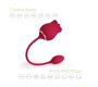 Imagem de Vibrador Ponto G & Clitoris Formato De Rosa Cor Vermelho