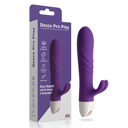 Imagem de Desce Pro Play - 10 Modos de Vibração Em Silicone Cor Roxo