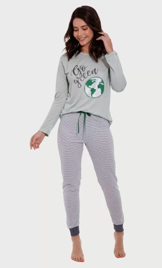 Imagem de Pijama Feminino Go Green Calça e Blusa